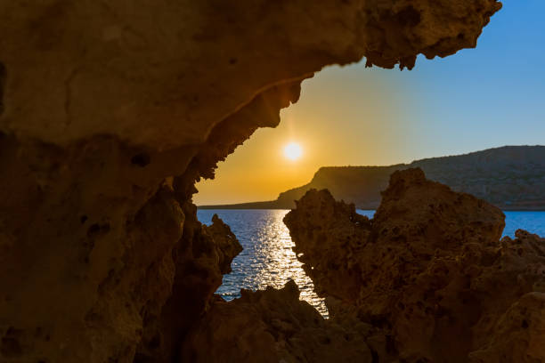 Cape Greco on Cyprus at sunset - nature background