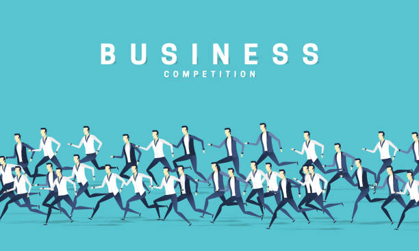 istock Lot of business people are moving in one direction, design in a flat style. People men vector 1209077199