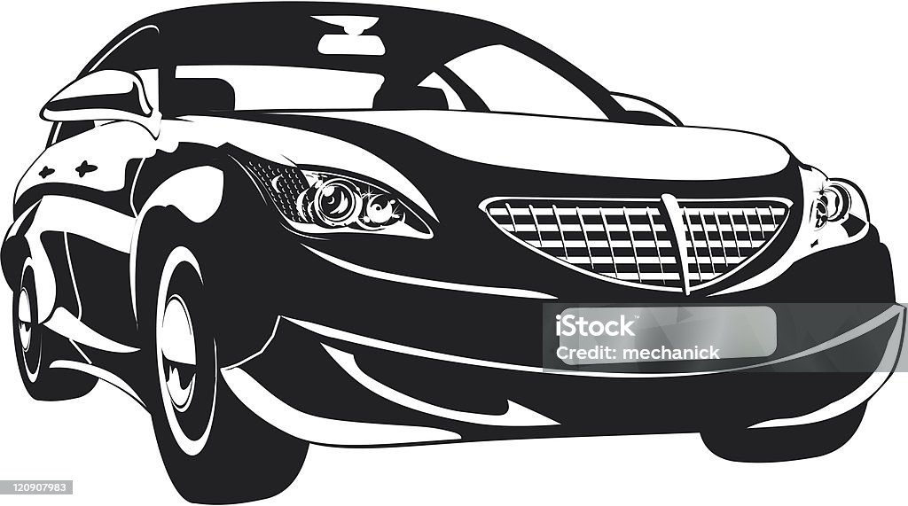 Coche abstracto aislado - arte vectorial de Descapotable libre de derechos