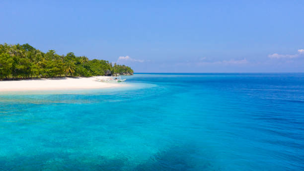 istock Tropical island view from the sea. 1209084677