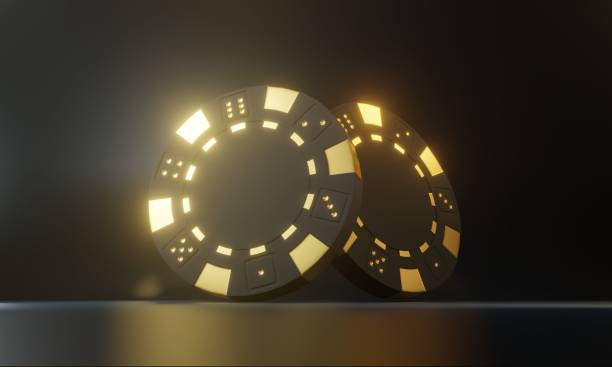 istock Casino chips isolated on black background 1209087333