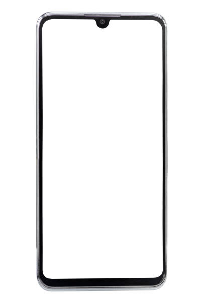 istock waterdrop notch and frameless smartphone with white screen isolated on white background 1209088981