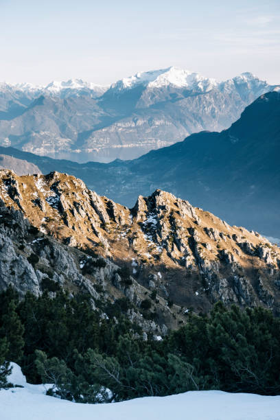 istock Scenic view of mountain range at sunrise 1209092453
