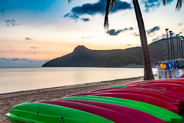 istock Catseye Beach at dawn in Hamilton Island, Australia 1209093335