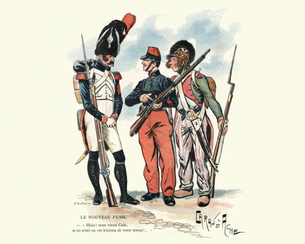軍服フランス兵歩兵ナポレオン戦争 - 19世紀のベクターアート素材や