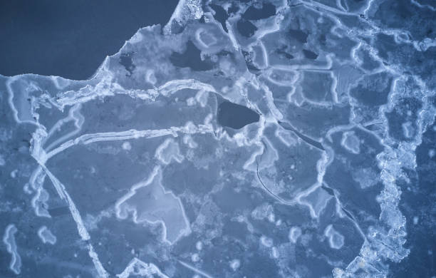 istock Pieces of ice on lake surface 1209093733