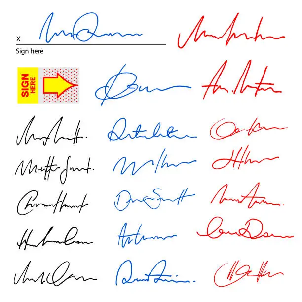 Vector illustration of Anonymous Signatures