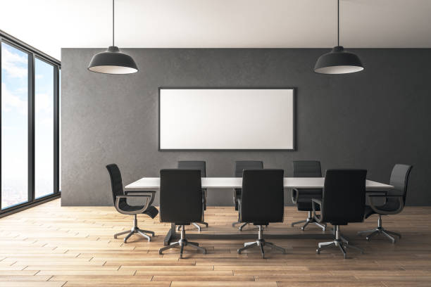 istock Modern meeting room with billboard 1209095283