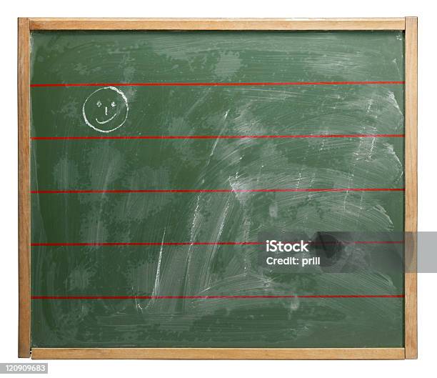 Chalkboard Y Smiley Foto de stock y más banco de imágenes de Aprender - Aprender, Cara sonriente antropomórfica, Color - Tipo de imagen