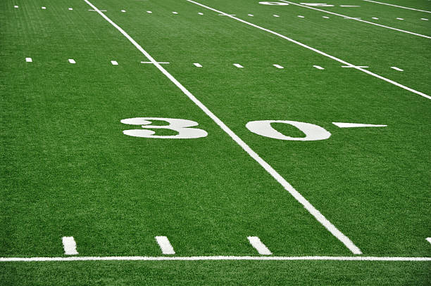 istock Thirty Yard Line on American Football Field 120909774