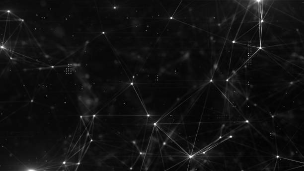 istock Abstract plexus structure of many glowing lines and particles. Connection concept. Creative technological background with digital composition and optical flares. 3d rendering 1209104579