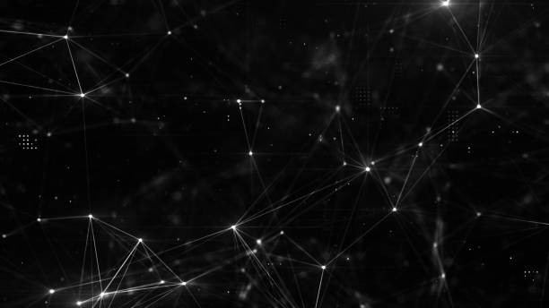 istock Abstract plexus structure of many glowing lines and particles. Connection concept. Creative technological background with digital composition and optical flares. 3d rendering 1209104649