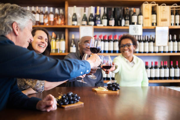 istock People tasting wine at a wine cellar 1209108172