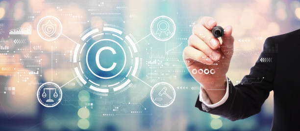istock Copyright concept with businessman 1209116192