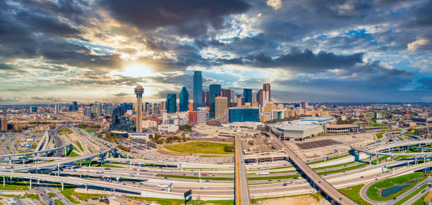 istock Dallas, Texas, USA Downtown Drone Skyline Aerial 1209124411