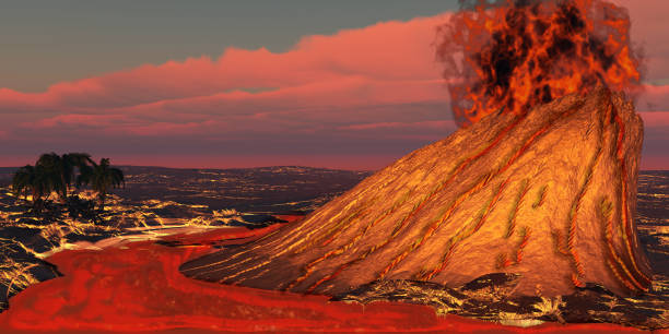 vulcão havaí - disaster natural disaster earthquake fire - fotografias e filmes do acervo
