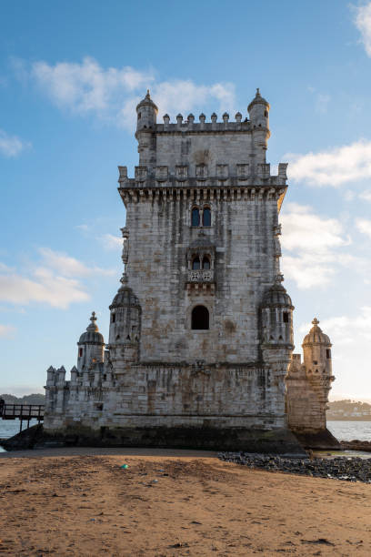 istock Beautiful stone work of Belem Tower Lisbon 1209130974