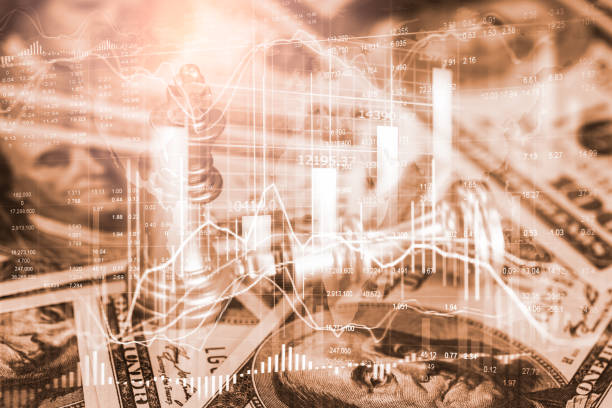 istock Chess game on chess board on stock market or forex trading graph chart for financial investment concept. Economy trends for digital business marketing strategy analysis. Abstract finance background. 1209131925