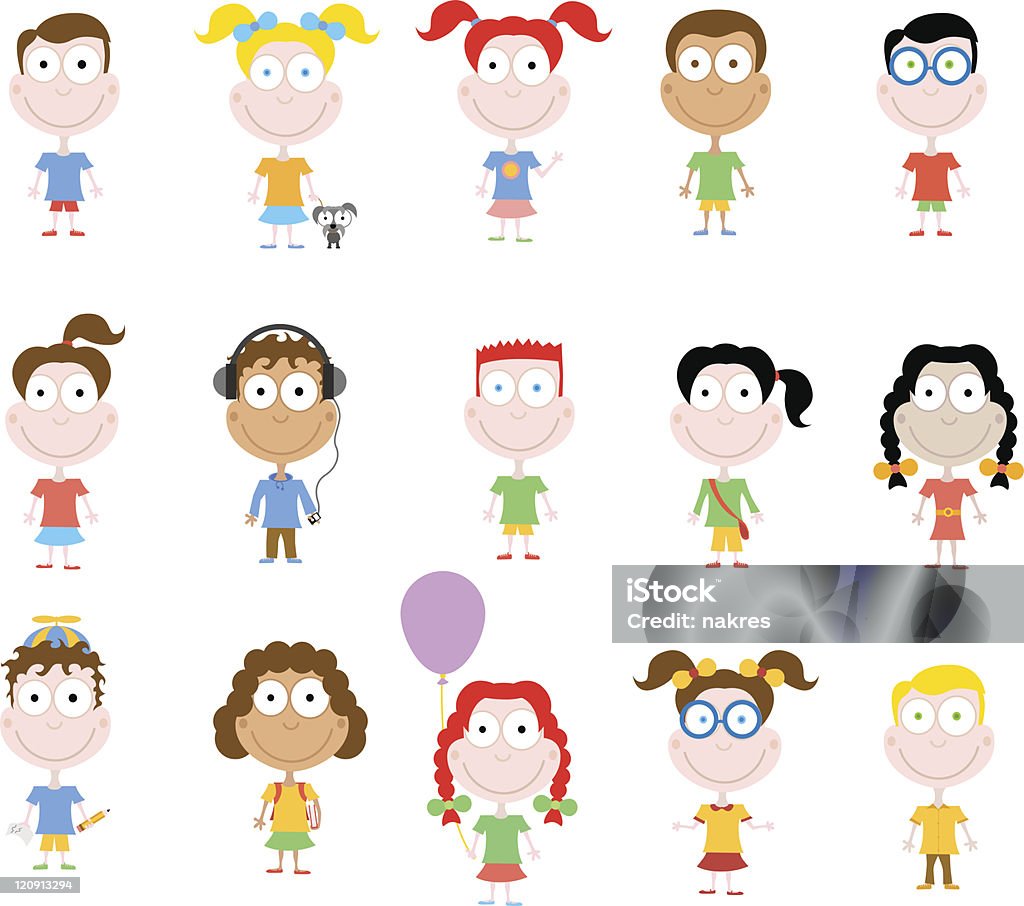 Heureux enfants series - clipart vectoriel de Amitié libre de droits