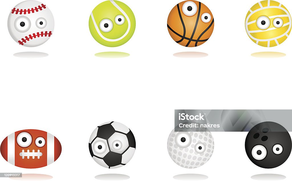 Drôle sport balles - clipart vectoriel de S'amuser libre de droits