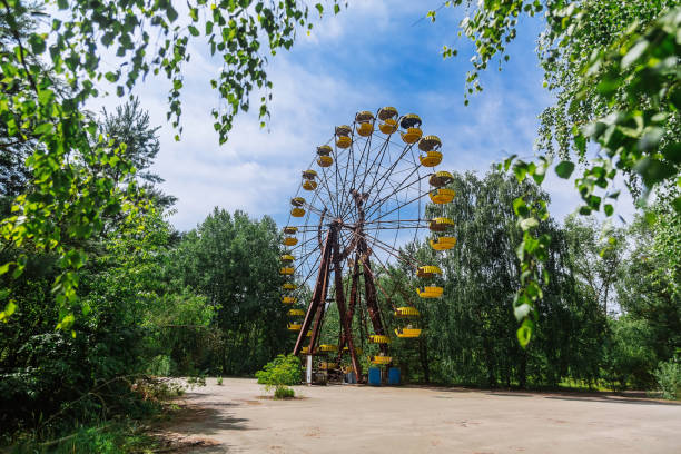 istock Attraction Ferris Wheel in ghost town Pripyat, Chernobyl Exclusion Zone 1209136754