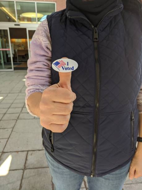 istock Voter holding up an 
