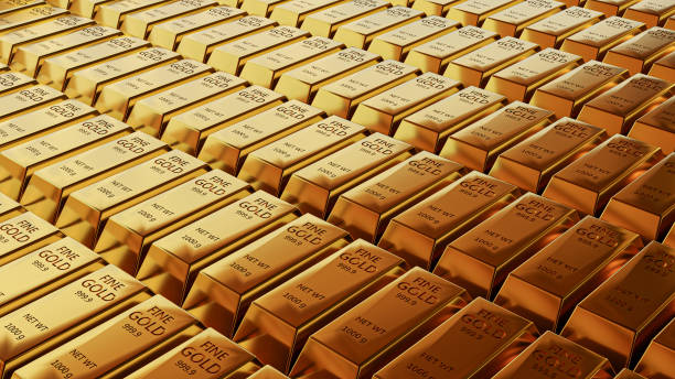 Close-up 3D animation view of fine gold bars. Close-up 3D animation view of fine gold bars. ingot photos stock pictures, royalty-free photos & images