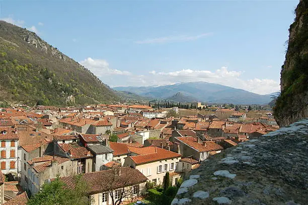 Looking out over Foix from the chateau.