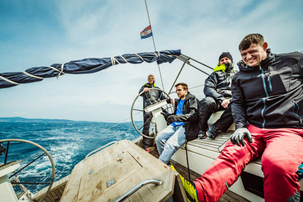 istock adventure friends on the sailing boat 1209147210