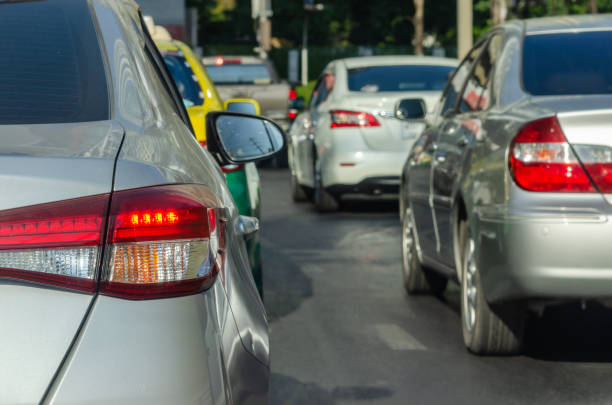 istock Traffic jams on city streets 1209147234