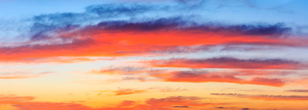 istock Beautiful colorful sky with sunset clouds. 1209154062