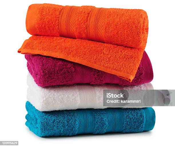 Bath Towel Stock Photo - Download Image Now - Blue, Color Image, Cotton