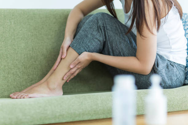 istock Young women who care a foot 1209159767