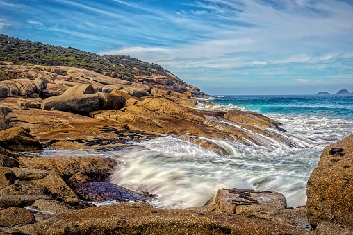 The famous Squeaky Beach at Wilson's Promontory National Park in Gippsland Victoria