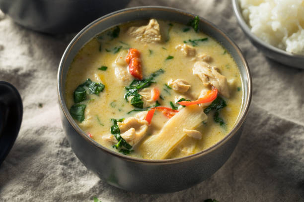 istock Homemade Spicy Thai Coconut Green Curry 1209168359