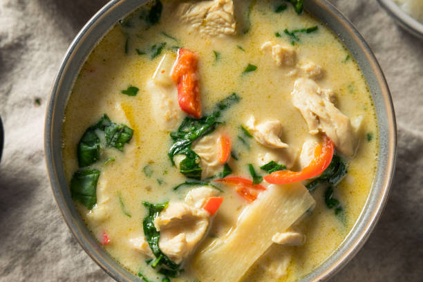 istock Homemade Spicy Thai Coconut Green Curry 1209168407