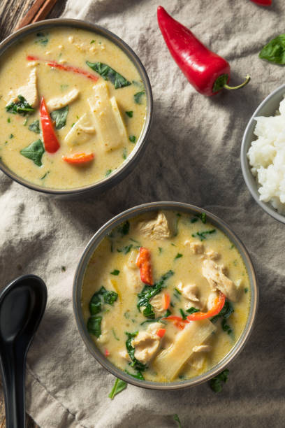 istock Homemade Spicy Thai Coconut Green Curry 1209168420