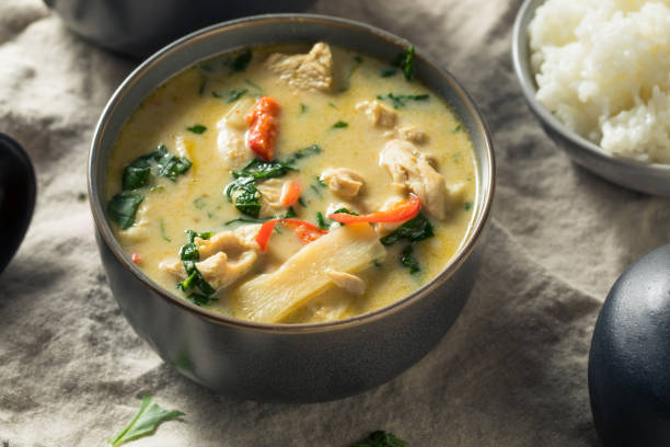 istock Homemade Spicy Thai Coconut Green Curry 1209168503