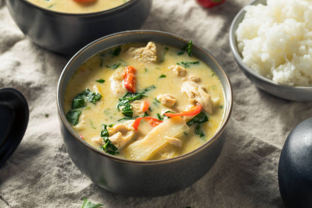 istock Homemade Spicy Thai Coconut Green Curry 1209168531