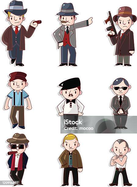 Cartoon Mafia Icon Set Stock Illustration - Download Image Now - Characters,  Mafia, Organized Crime - iStock