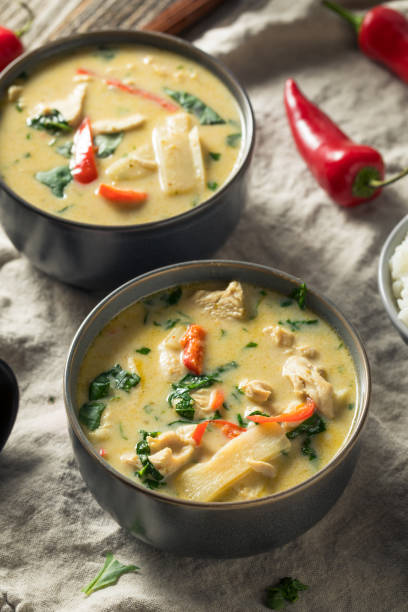 istock Homemade Spicy Thai Coconut Green Curry 1209169104