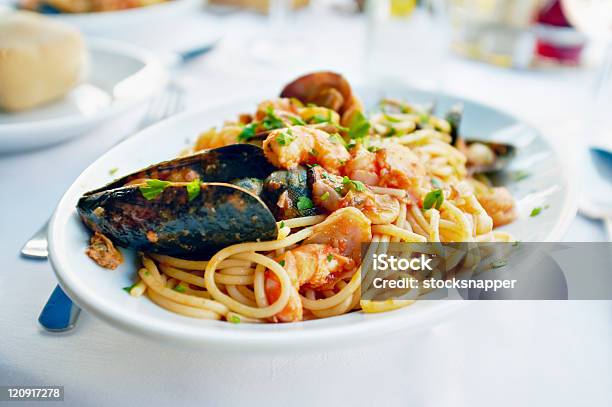 Fresh Seafood Pasta Stock Photo - Download Image Now - Seafood, Pasta, Food