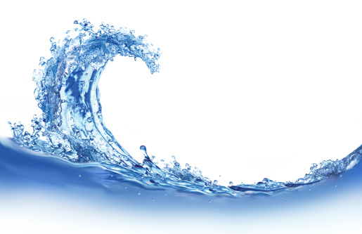 Illustration of Cool water wave on white background