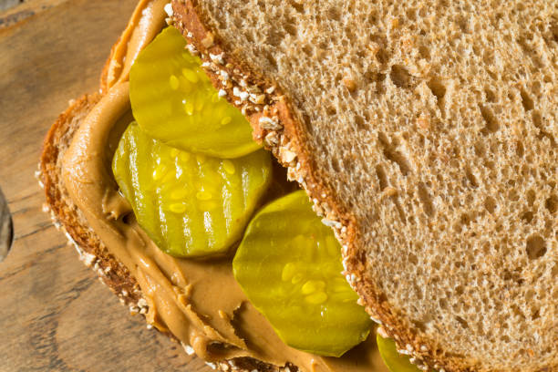 istock Homemade Peanut Butter and Pickle Sandwich 1209175546