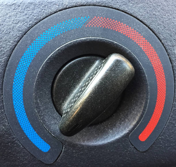 istock Car heating and cooling regulator knob. Automobile industry 1209177871