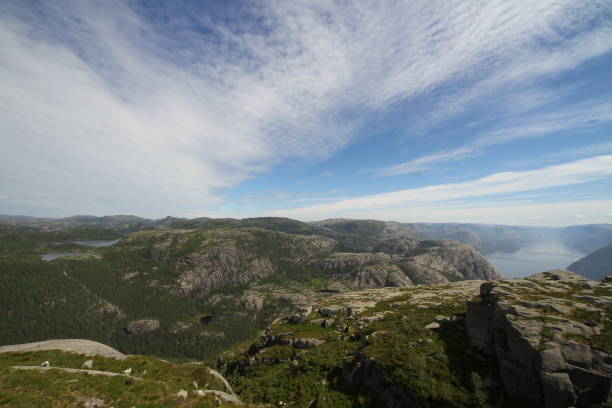 istock Preikestolen - famous cliff at the norwegian mountains 1209178564