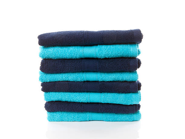 istock Pile of blue towels 120918230