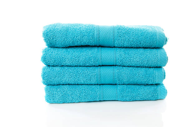istock Pile of blue towels 120918238