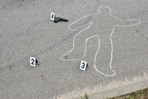 Crime scene - murder on the street