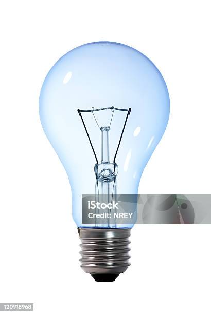 Foto de Luz Azul Lâmpada e mais fotos de stock de Eficiência energética - Eficiência energética, Eletricidade, Equipamento